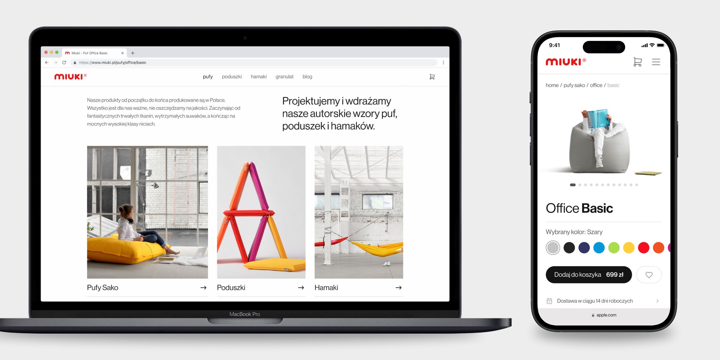 An e-commerce for an almost infinite catalogue — E-commerce redesign for Miuki.pl, a furniture brand